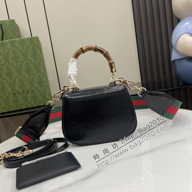 Gucci專櫃古馳最新款Bamboo 1947系列迷你竹節手提包肩背女包 jh2451型號：786482